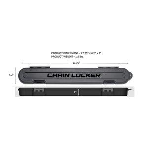 Chain Locker - Product Dimensions 27.75" x 4.2" x 2"