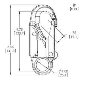 Pensafe Double Locking Snap Hooks Dimensions