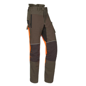 SIP Protection Protection Samourai Chainsaw Pants Khaki/Hi-Vis Orange/Black Left