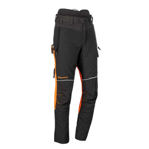 SIP Protection Samourai Chainsaw Pants Grey/Hi-Vis Orange/Black Front Left