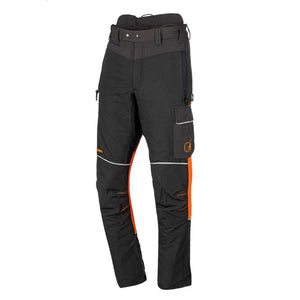 SIP Protection Samourai Chainsaw Pants Grey/Hi-Vis Orange/Black Front right