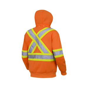 Surewerx Hi-Viz Safety Hoodie Polyester Fleece Back