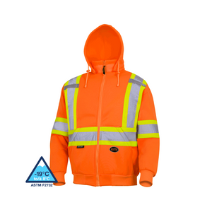 Surewerx Hi-Viz Safety Hoodie Polyester Fleece Front