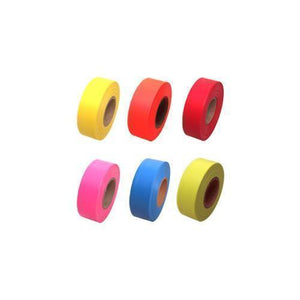 Six rolls of tape, in various colours