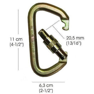 Measurements of Steel Carabiner 1702