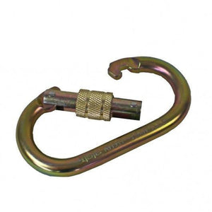 A Steel Carabiner With Open Lock