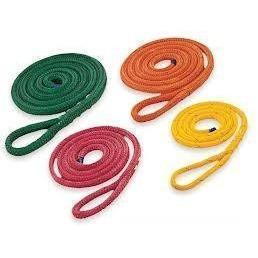 Four double-braided eye slings: Green, Orange, Red, and Yellow